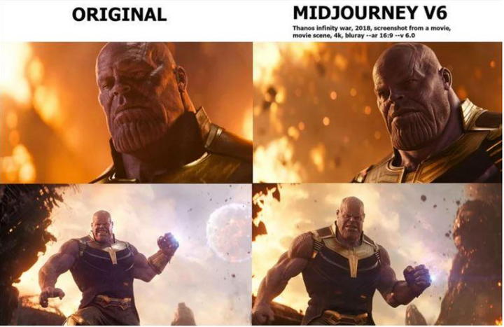 O serviço de inteligência artificial de Midjourney prestou imagens de Thanos da Disney's 