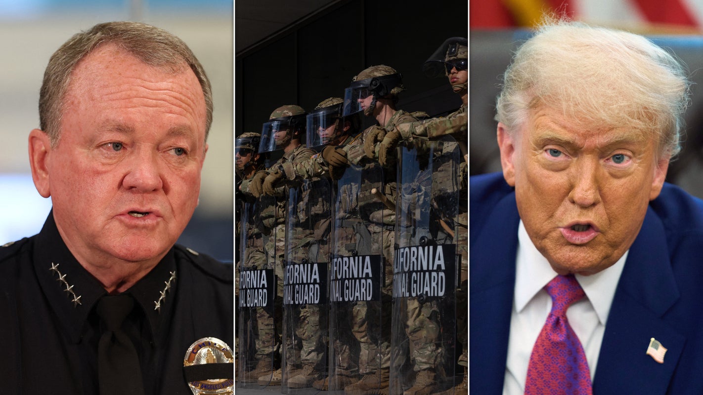 LAPD Chief Jim McDonnell, California National Guard, Donald Trump