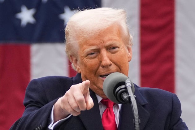US President Donald Trump announcing his tariffs in April.