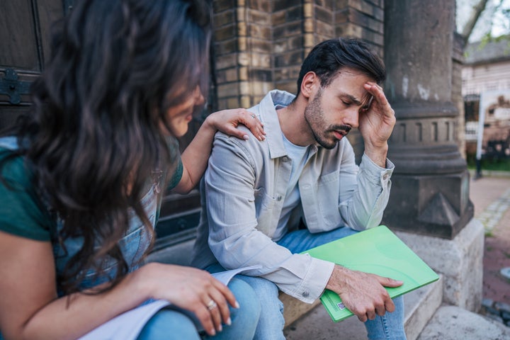 Men report being more comfortable talking to women about their feelings.