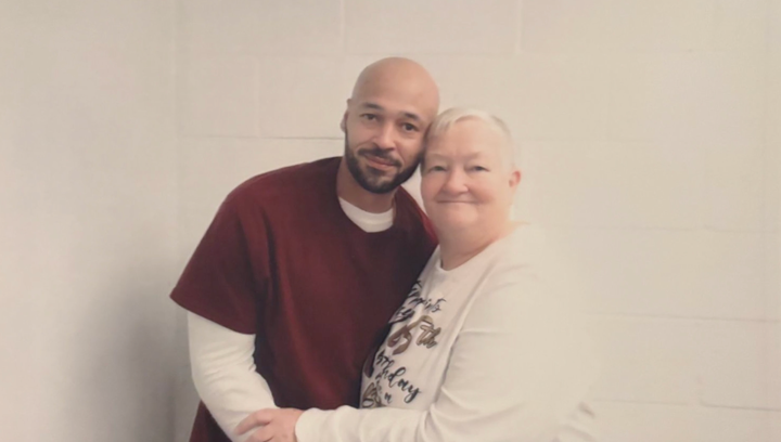 Tremane Wood with his mother, Linda Wood.