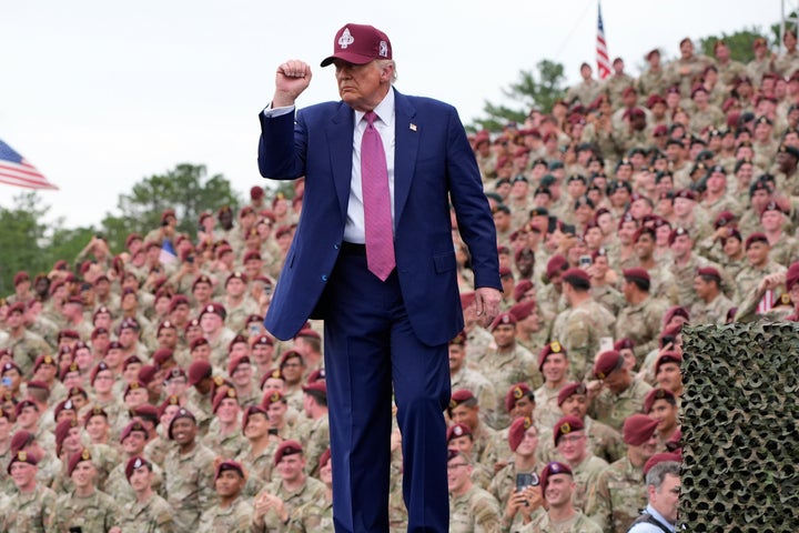 President Donald Trump, seen Tuesday after addressing members of the armed forces at Fort Bragg.