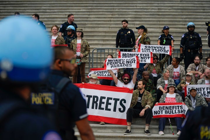 "As soon as we reached the second barricade and I saw the police’s reaction escalating, I sat down on a step. That’s what we were there for: to sit on the steps of the Capitol Building and tell our message," writes the author. 