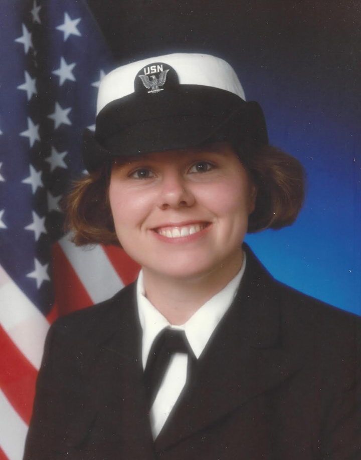 A photo of the author when she was in boot camp