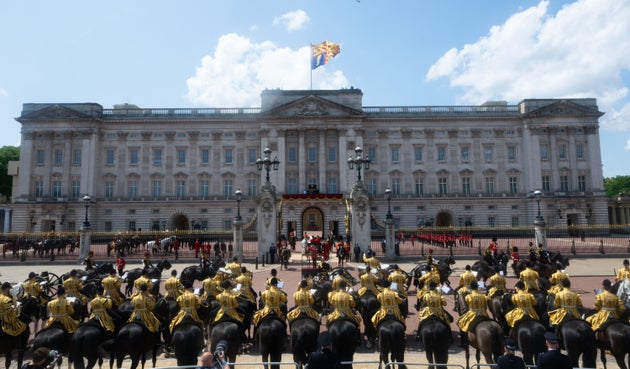 トゥルーピング・ザ・カラーが開かれているバッキンガム宮殿（2025年6月14日）