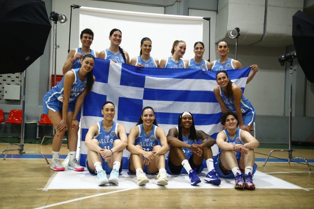 Οι παίκτριες της Εθνικής Ελλάδος.