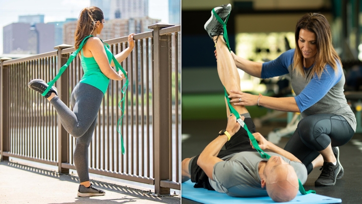 Let this strap assist you in stretching out the knots and tightness.