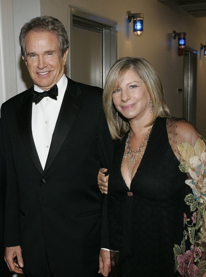 Warren Beatty and Barbra Streisand at the Hollywood Bowl in 2005.
