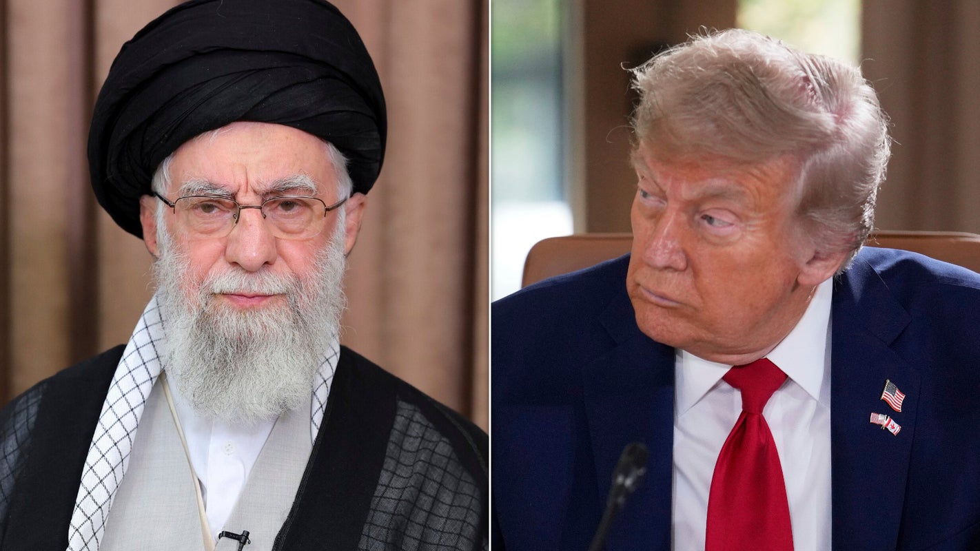 Iran's Supreme Leader Ayatollah Ali Khamenei, President Donald Trump