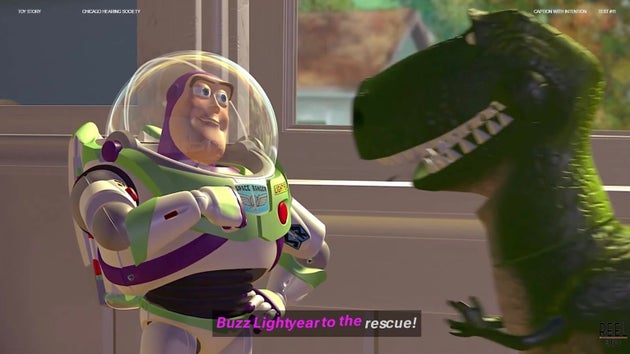 Caption with Intentionで、話者の字幕の色が変わる様子