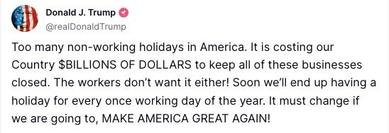 Donald Trump on Truth Social
