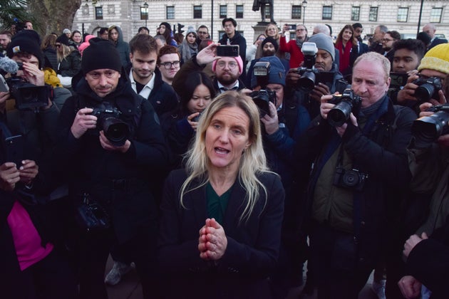 Kim Leadbeater, the Labour MP who introduced the Assisted Dying Bill, speaks to supporters and the media following the vote.