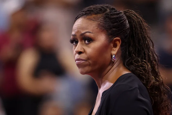 Michelle Obama: No Sons, No Regrets Michelle Obama attends the 2023 U.S. Open at Arthur Ashe Stadium on Aug. 28, 2023, in New York.