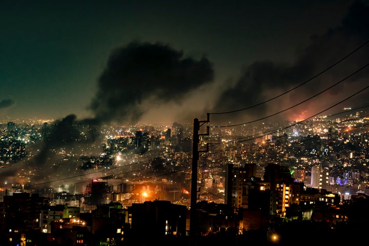 Smoke rises from locations targeted in Tehran amid the third day of Israel's waves of strikes against Iran, on June 15.