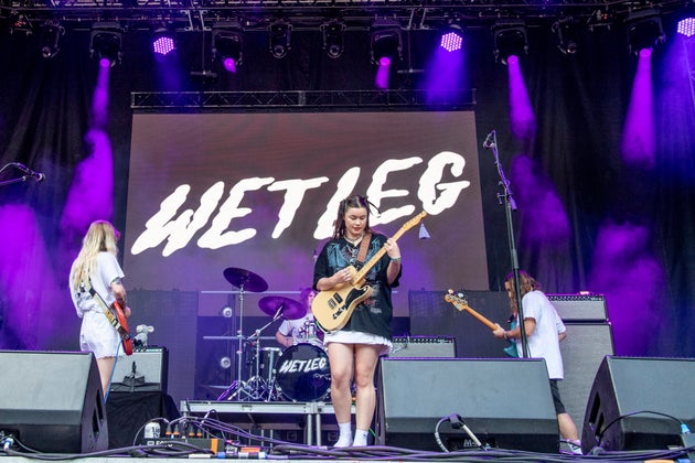 Wet Leg performing at Lollapalooza Music Festival in 2022