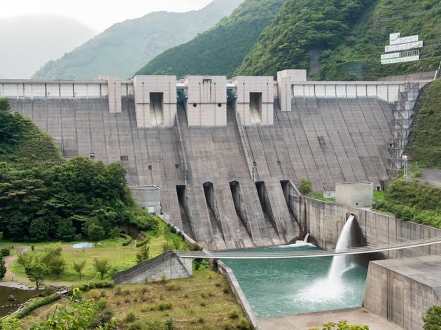 Landscape of Nagashima Dam in Shizuoka, Japan.