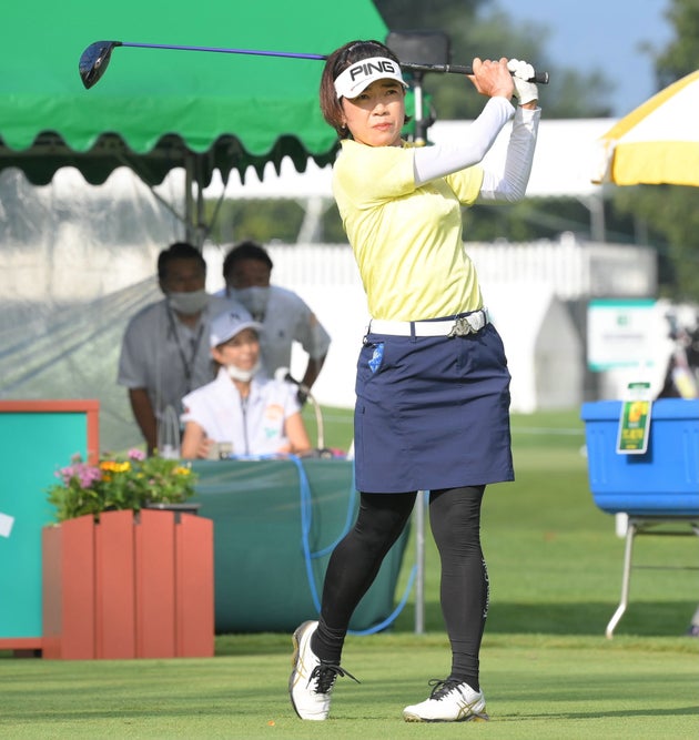 大山志保選手。2020年8月のニトリ女子ゴルフで。