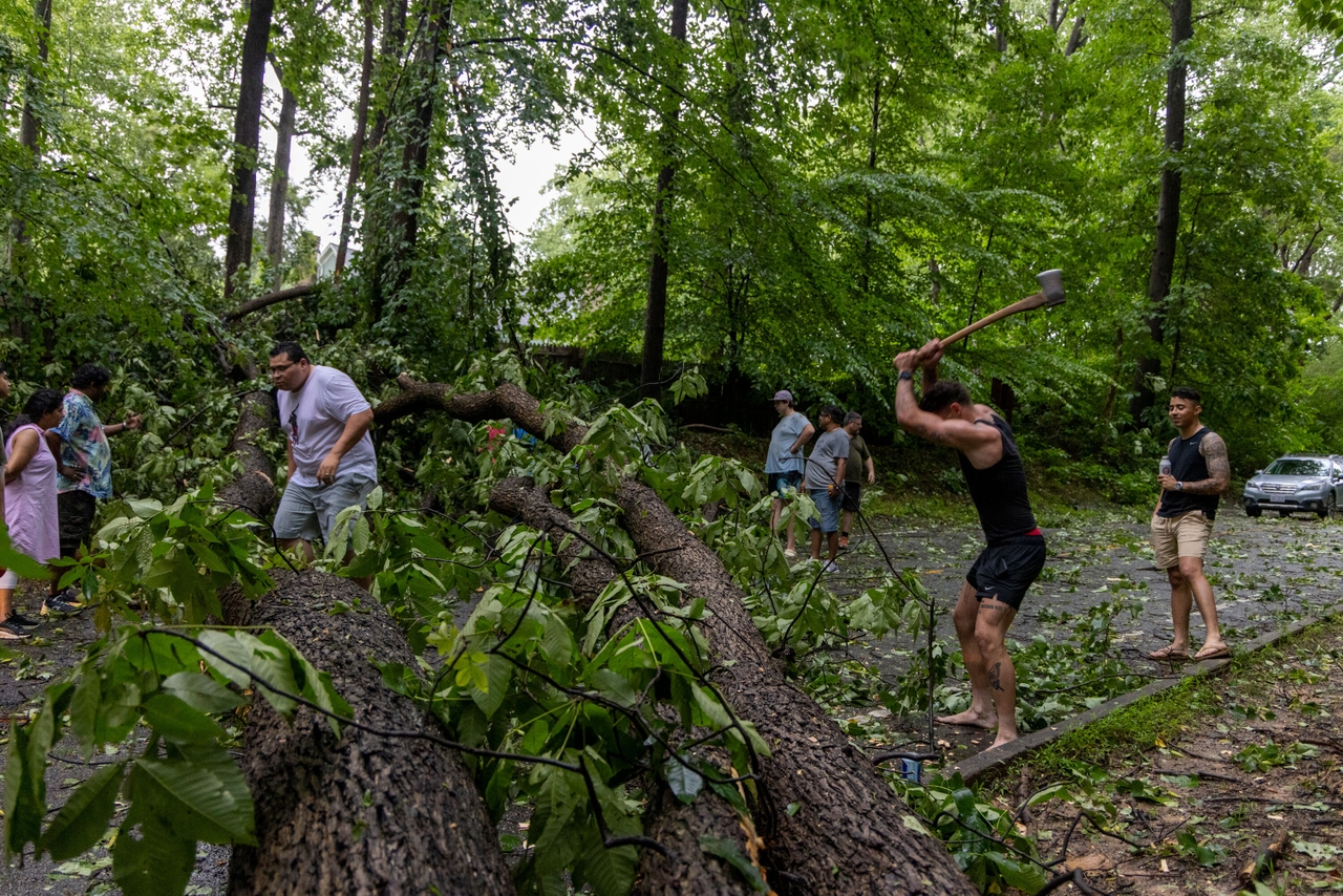 Locals and visitors helped clear the roads after a recent thunderstorm felled trees in the Chesapeake and Ohio Canal National Historical Park.