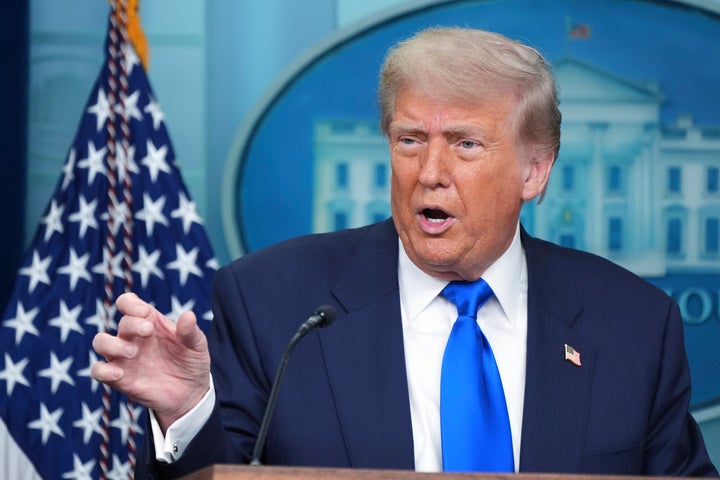 President Donald Trump speaks to the media, Friday, June 27, 2025, in the briefing room of the White House in Washington. (AP Photo/Jacquelyn Martin)