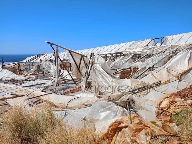 Ζημιές σε θερμοκήπιο στα Χανιά