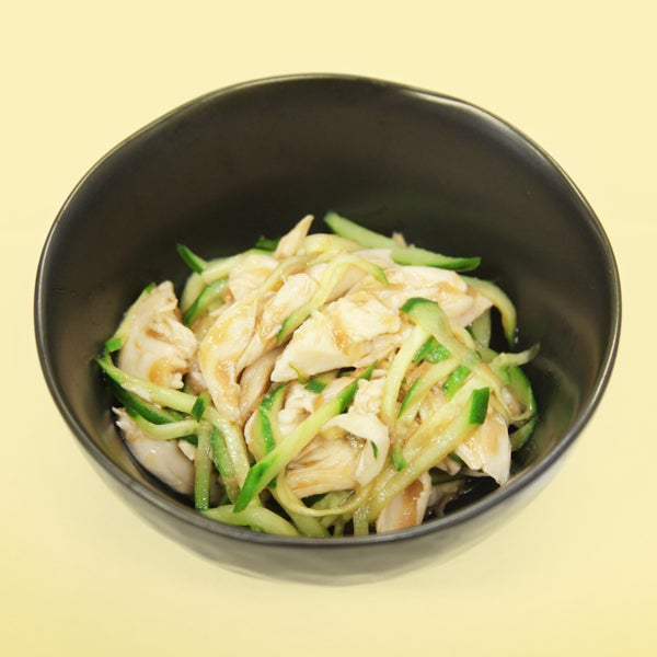 ささみときゅうりの梅肉和え