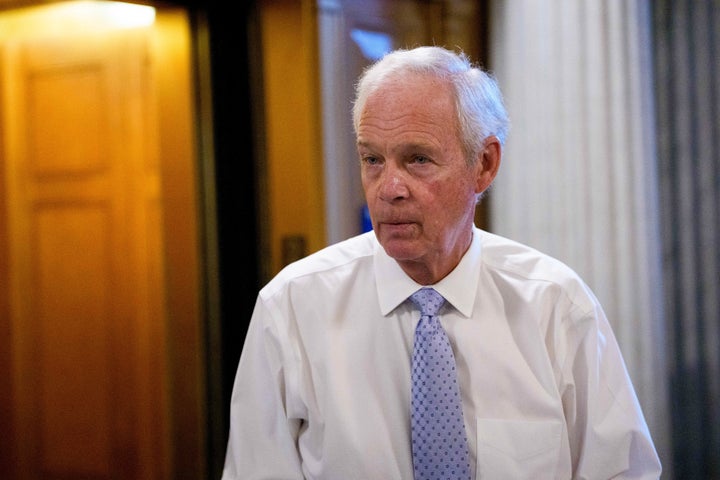 El senador Ron Johnson (R-Wis.) Durante una votación el mes pasado en el Capitolio de los Estados Unidos.