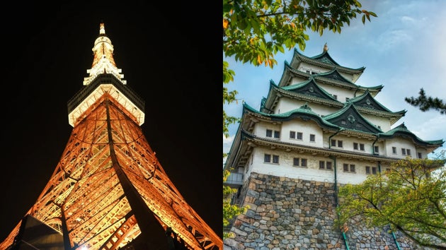 東京タワー、名古屋城（イメージ写真）