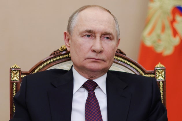 Russian President Vladimir Putin leads a cabinet meeting via videoconference at the Kremlin in Moscow, Wednesday, July 2, 2025.