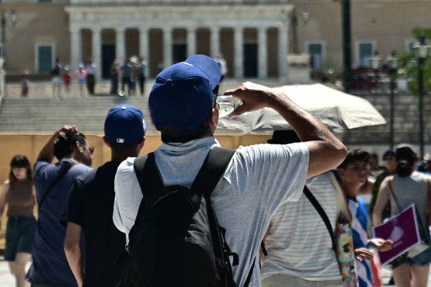 Στιγμιότυπο από το κέντρο της Αθήνας, Δευτέρα 7 Ιουλίου 2025. Υψηλές τιμές της θερμοκρασίας κατά τη διάρκεια της ημέρας, με τιμές που κυμάνθηκαν έως 41 βαθμούς Κελσίου. (ΜΙΧΑΛΗΣ ΠΑΠΑΝΙΚΟΛΑΟΥ/EUROKINISSI)