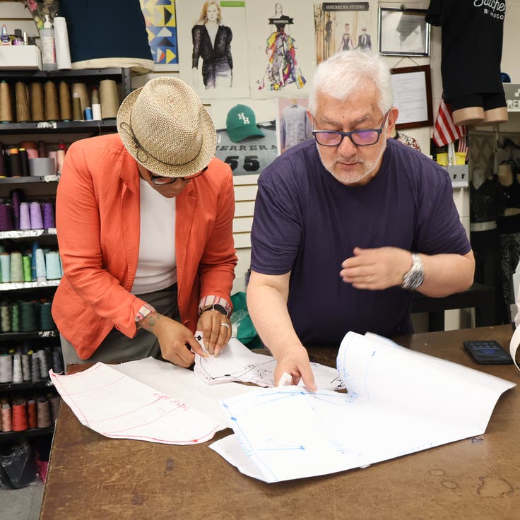 Student and Harlem native Danielle Rochester got emotional on her first day in class, as the granddaughter of a seamstress.