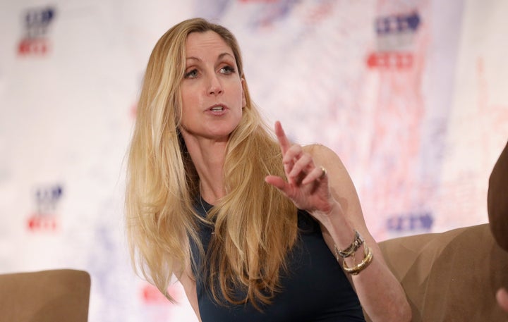 Ann Coulter, here at Politicon 2018, shared a violent remark about Native Americans in a now-deleted post on X.
