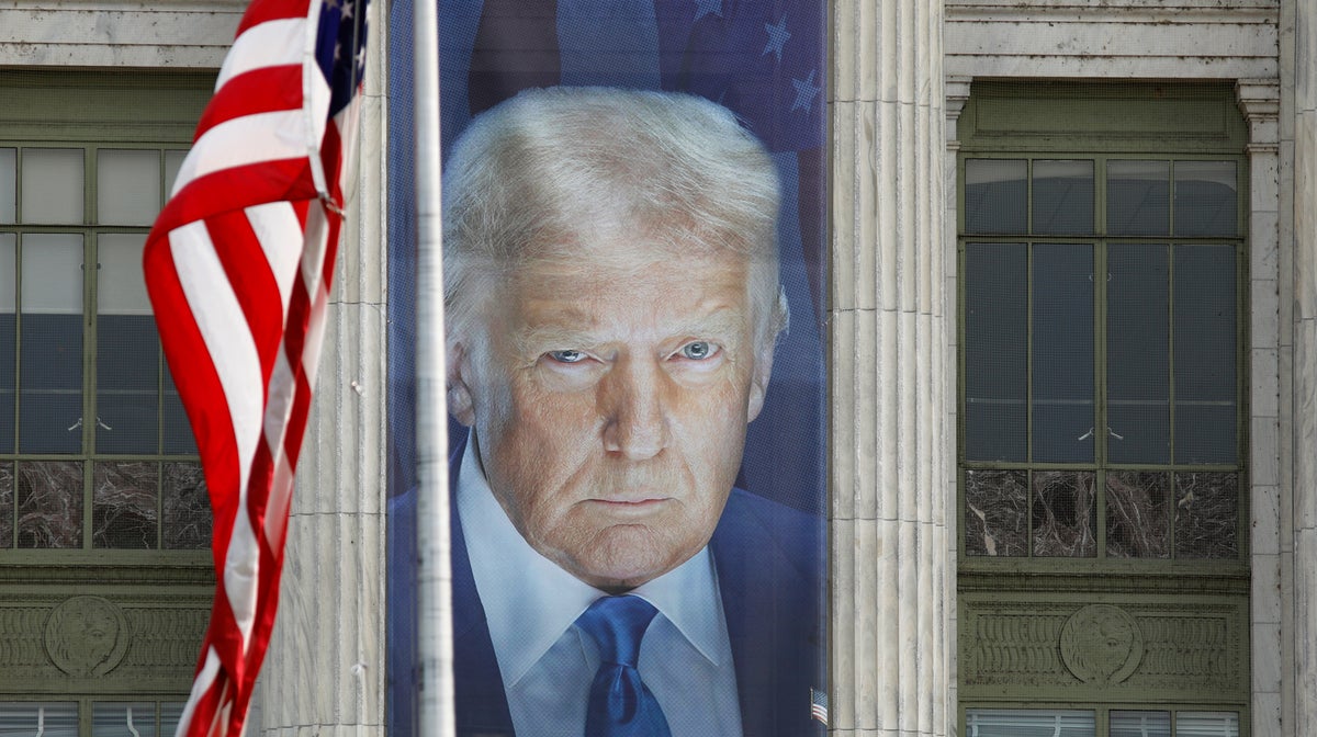 Banner Of President Donald Trump At U.S. Department of Agriculture