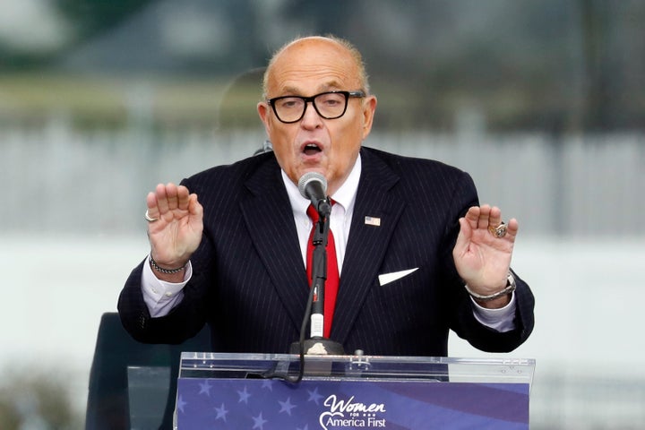 Rudy Giuliani, who served as Trump's personal attorney, spoke at the "Save America" rally on the Ellipse in Washington on Jan. 6, 2021.