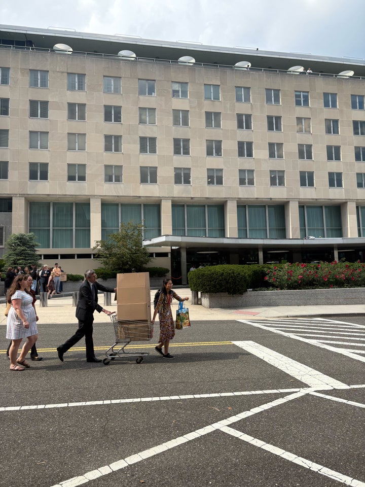 Fired State Department employees on July 11, 2025.