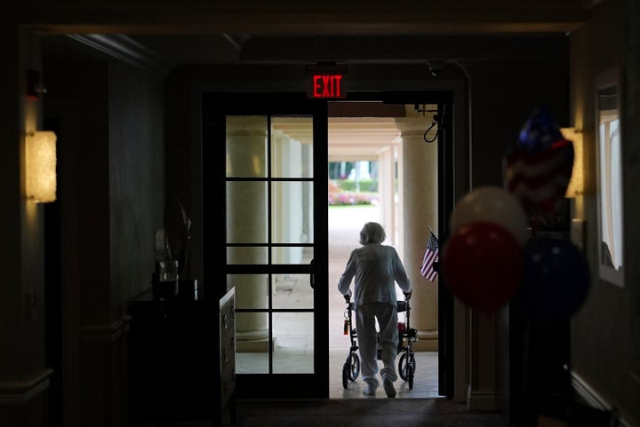 Scenes from the Toby and Leon Cooperman Sinai Residences in Boca Raton, Florida, on July 4. Facilities for older adults and disabled people are reporting the sporadic loss of employees who have had their legal status revoked by Trump.