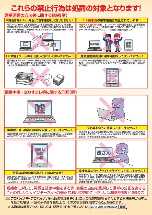 インターネットを使った選挙運動