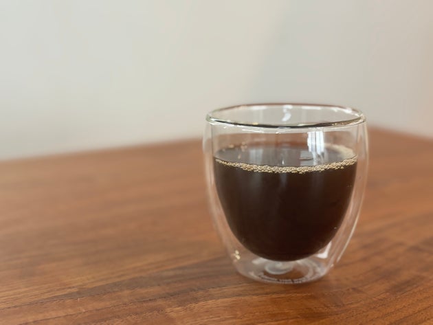 色は、普通のブラックコーヒーと同じだ