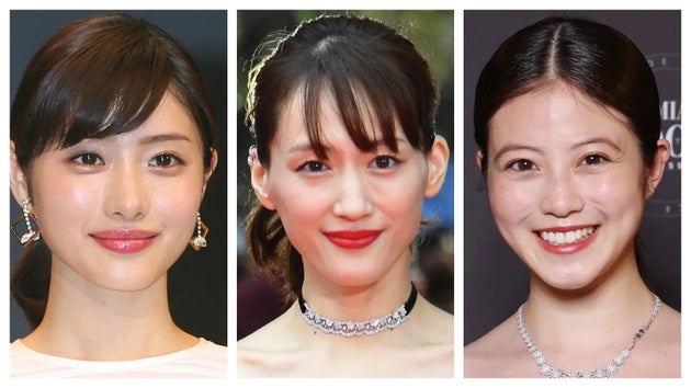 （左から）石原さとみさん、綾瀬はるかさん、今田美桜さん