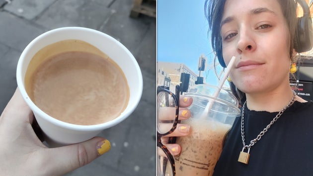 Coffee on the left: a caffeine-free version I tried on the right