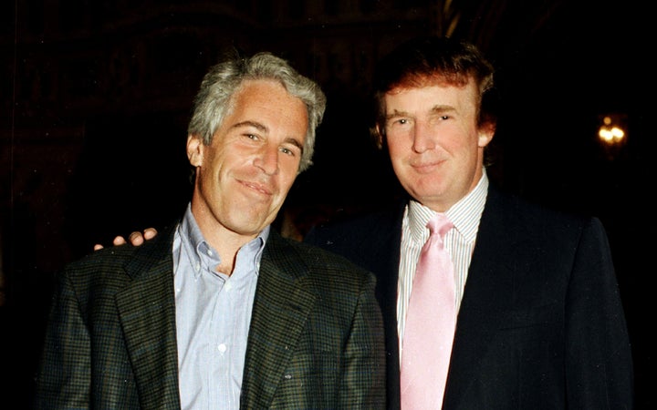 Trump once gave Epstein a spicy birthday card with a strange note: Report 1 Jeffrey Epstein and Donald Trump photographed in Mar-A-Lago in 1997.