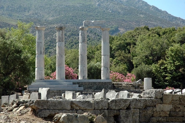 Αποψη του Ιερού των Μεγάλων Θεών στη Σαμοθράκη