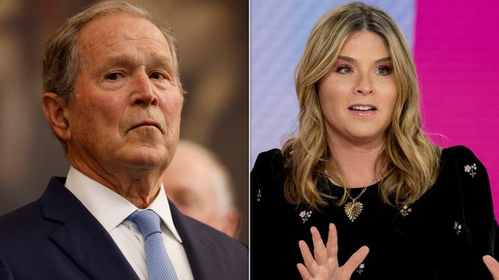 Former President George W. Bush and his daugher Jenna Bush Hager.
