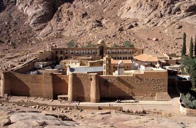 Sinai, Egypt In The Sinai Desert, Monastery Of The Greek Orthodox Church Saint-Catherine Built Under The Reign Of The Emperor Justinian (525-565) At The Vith Century. (Photo by BSIP/Universal Images Group via Getty Images)