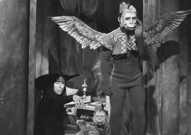 American actress Margaret Hamilton stars as the Wicked Witch of the West in the MGM film 