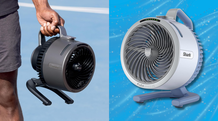 The Shark FlexBreeze HydroGo fan is a powerful, portable unit that works indoors and out. 