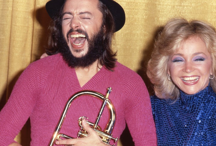 Chuck Mangione and Barbara Mandrell at the 22nd Annual Grammy Awards on February 27, 1980, at the Shrine Auditorium in Los Angeles, California.