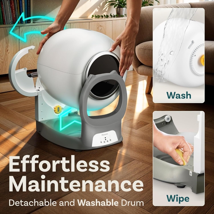Its drum design lets you pop it out of place to wash and wipe clean within minutes.