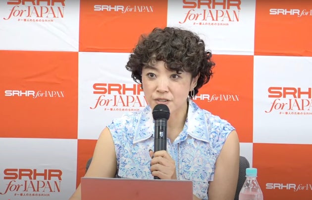 SRHR for JAPANの会見で話す、プラン・インターナショナルの長島美紀さん