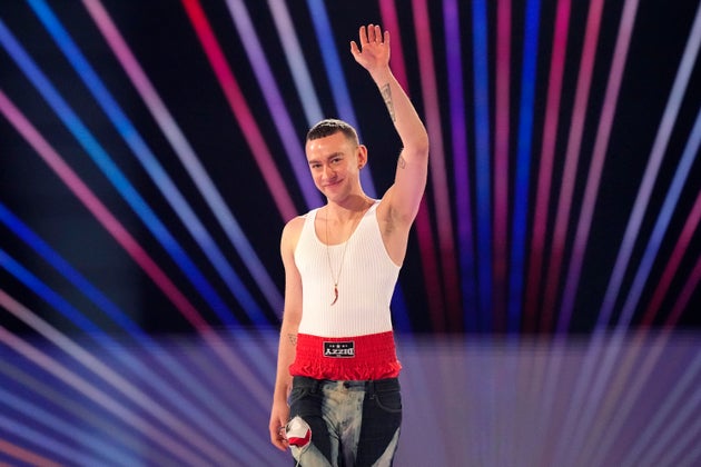 Olly Alexander on stage at Eurovision in 2024