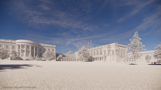 The East Wing renovation will cost an estimated $250 million, up from the original estimate of $200 million.